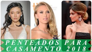 Penteados para cabelos medios para casamento 2018 [upl. by Chaddy]