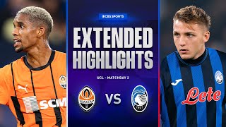 Shakhtar Donetsk vs Atalanta Extended Highlights  UCL League Phase MD 2  CBS Sports Golazo [upl. by Edniya]