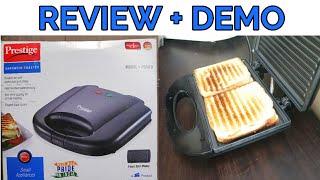 Prestige Sandwich toaster Review Demo  How to use electric sandwich toaster PRESTIGE Model PGMFB [upl. by Avir]