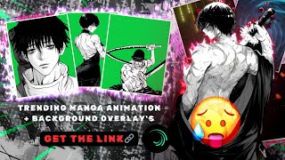 Maki  Trending Manga Green Screen Animation  Background Overlys  Jjk  One Piece  Alight Motion [upl. by Eidarb]