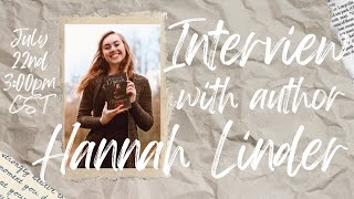 Live Interview with author Hannah Linder [upl. by Chaffin816]