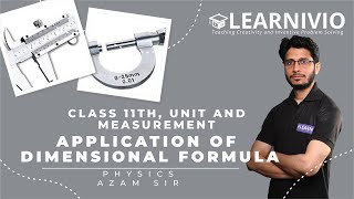 Learnivio  Deducing Relation btw Quantities  Unit amp Measurement  Lect 4  JEE A3  4062021 [upl. by Higbee]