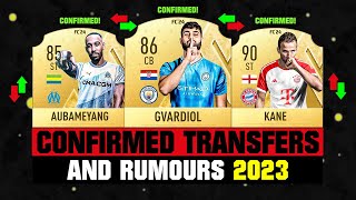 FIFA 23  NEW CONFIRMED TRANSFERS amp RUMOURS 🤪🔥 ft Gvardiol Aubameyang Harry Kane etc [upl. by Hanahsuar]