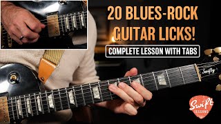 20 Blues Rock Guitar Licks for BeginnerIntermediate Players [upl. by Windzer]