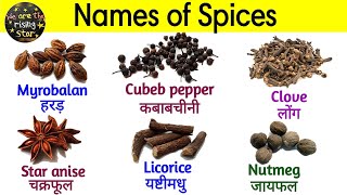 Names of Spices  मसालों के नाम  WATRstar [upl. by Eislel36]