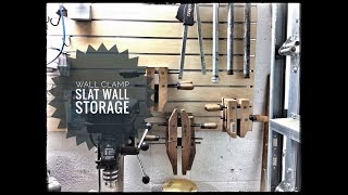 Shop Project  Wood Clamp Storage Slat Wall  WilmerWoodWorks [upl. by Philip670]