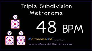 Triple subdivision metronome at 48 BPM MetronomeBot [upl. by Yznel]