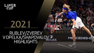 Match 9 Highlights  RublevZverev vs OpelkaShapovalov  Laver Cup 2021 [upl. by Brew]