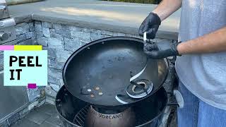 How To INSTALL a BBQ GASKET Smoker Lid Seal Self Stick LavaLock FireBlack Total Control Instructions [upl. by Enomar674]