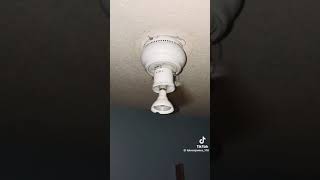 Ceiling fan with a light bulb falling out [upl. by Nylyahs]