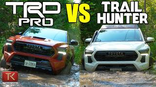 Toyota Tacoma TRD Pro vs Tacoma Trailhunter  OffRoad Showdown in Toyotas New Midsize Trucks [upl. by Barbaraanne]