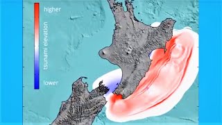 Model of Magnitude 89 Hikurangi Earthquake and Tsunami [upl. by Emmet]