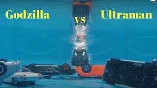 Hot Wheels Godzilla Vs Ultraman tournament race [upl. by Xeno]