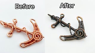 How to oxidize copper jewelry how to patina jewelry wire jewelry diy [upl. by Lorien]