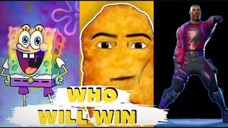 SPONGEBOB VS Gegagedigedagedago vs Fortnite  Dance Battle🎶😎Whu Will Win😁🤔 [upl. by Querida]