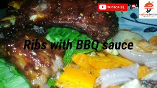 الا مازل عندك الغنمي جربي هاد الوصفة👌 كوتليت بصلصة باربيكيو 😋Ribs with BBQ sauce👌Côtes BBQ [upl. by Dessma520]