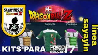 Kits para Dream league soccer de dragon Ball z kits y logo línea sayayin [upl. by Dolhenty]