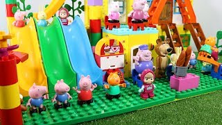 Peppa Pig Lego House Construction With Water Slide 7 [upl. by Shepard]