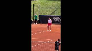 Billie Jean King Cup Latvia vs Denmark · Jelena Ostapenko vs Francisca Jorge Deciding Set TieBreak [upl. by Assenev]