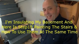 Im Insulating My Basement And Here Is Step15 Painting The Stairs amp How To Use Them At The Same Time [upl. by Nylarac341]