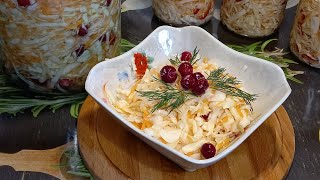 Квашеная капуста с клюквой рецепты recipe квашенаякапуста клюква sauerkraut [upl. by Anahsohs]