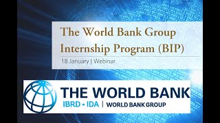 Webinar about the World Bank Internship Program BIP [upl. by Akemehc]