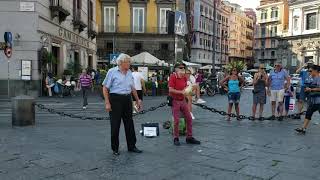 Naples Street Performers Singing Funiculì Funiculà [upl. by Ronica]