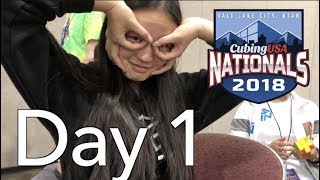 CubingUSA Nationals 2018 Competition VLOG Day 1 [upl. by Suillenroc]