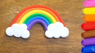 super clay Rainbow making  clay art  how to make rainbow 💭🌈 [upl. by Amaleta]