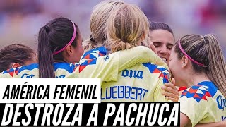 Crónica PACHUCA vs AMÉRICA femenil DOBELETE de KATTY MARTÍNEZ otro GOL de ANDREA PEREIRA [upl. by Neyut281]