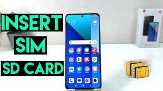 How To Insert SIM amp SD Card In Redmi Note 13 [upl. by Rasecoiluj]