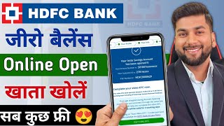 HDFC Zero Balance Account Opening Online 2024  HDFC Bank Account Opening Online  HDFC Bank Account [upl. by Ecela]