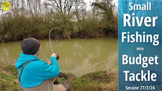 Small River Winter Fishing With My Daughters Budget Tackle From Angling Direct  27224 Vid 475 [upl. by Sherris]