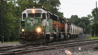 Odd Burlington Northern Scheme BNSF 2911 Leads Locals [upl. by Ugo]