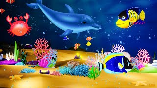 Bedtime Lullabies and Calming Undersea Animation 🐠 🐟 Baby Lullaby 🐢🦀 Sleep Music 💤 [upl. by Occor]