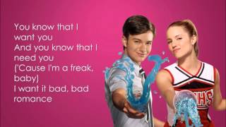 Glee  Bad Romance Lyrics [upl. by Ecitnirp164]