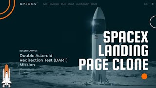 Build a SpaceX Landing Page Clone with HTML CSS amp JAVASCRIPT [upl. by Tartan564]