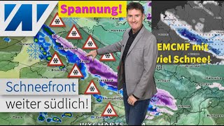 Wintereinbruch ☃️ erreicht Deutschland südlicher ECMWF haut 30 cm Schnee raus Modellvergleich [upl. by Dnalsor456]