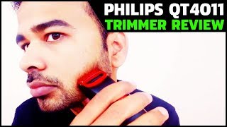 Philips QT401115 Trimmer Review  Beard Trimmer For Men Live Trimming Test [upl. by Whitney]