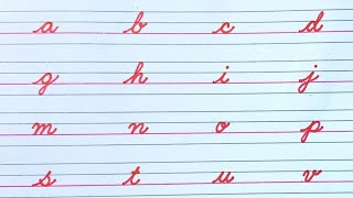 How to write English Cursive writing a to z  Small letters abcd  Cursive handwriting practice abc [upl. by Ullyot]