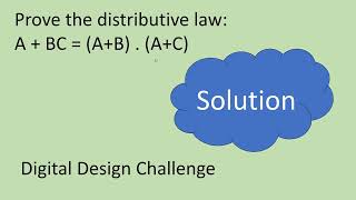 Proof of distributive Law in Boolean Algebra [upl. by Sandler]