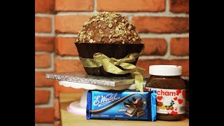 Tort Ferrero Rocher z nutellą GIANT FERRERO ROCHER RECIPE Wielkie Ferrero Rocher [upl. by Livvie]