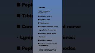 POPLITEAL FOSSA 😱💯anatomy physioberr29 [upl. by Diaz]