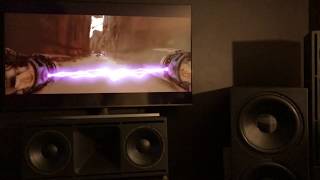 Star Wars The Phantom Menace  Pod Race scene with JTR Speakers Noesis 212HTs and Captivator 4000ULF [upl. by Nosmoht]