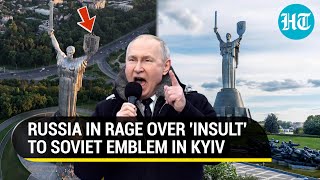 Russia Fumes As Ukraine Insults Soviet Emblem Disrespect To Motherland Monument Wont [upl. by Rhiamon]