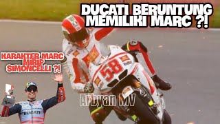 KARAKTER MARC SEPERTI SIMONCELLI  DUCATI BERUNTUNG PUNYA MARC  ducaticorse [upl. by Jeggar820]