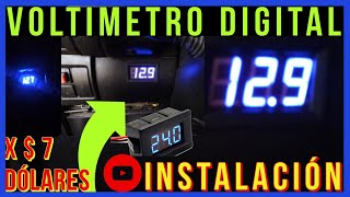 Voltimetro Digital Para Auto I instalacion medidor de batería universal [upl. by Hessney]