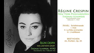 Regine Crespin Concert New York 7 February 1965 NYPO Schippers [upl. by Waine300]