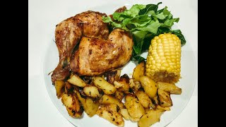 Ricetta Pollo e Patate al Forno  Baked Chicken and Potatoes Recipe [upl. by Straus]