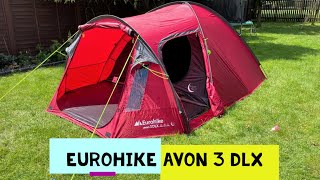 Eurohike Avon 3 DLX Nightfall Tent  The BEST budget 3 person tent [upl. by Vlad]